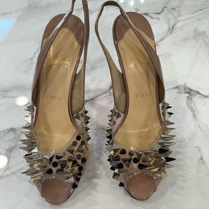 Louboutin spike peep toe